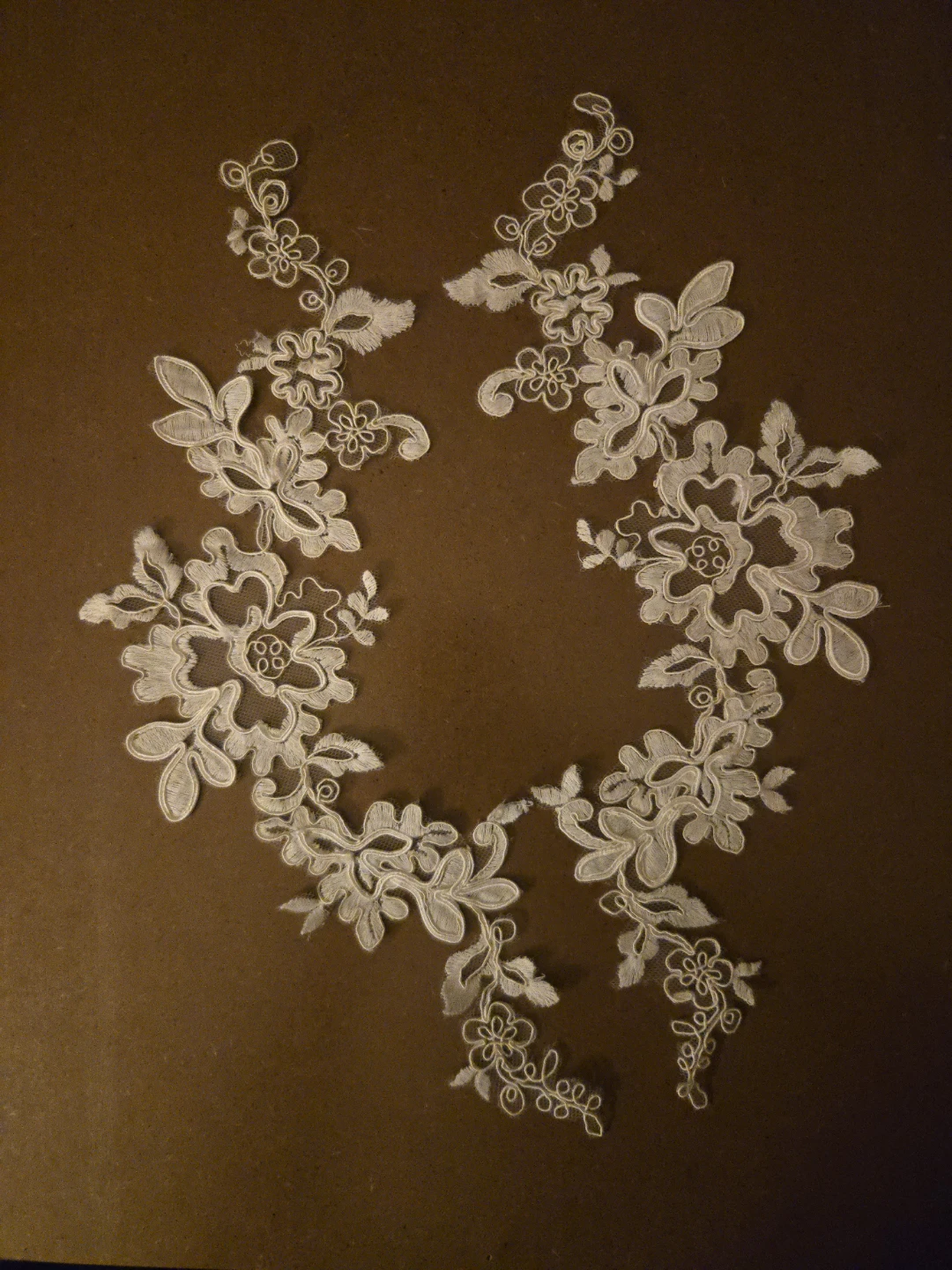 Ivory Lace Applique Floral Trim - photo 2