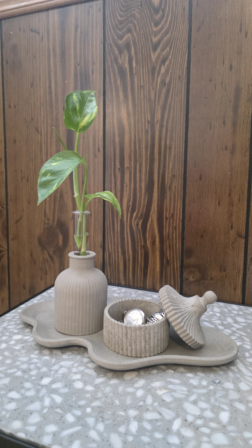 Concrete Decor Set with Vases and Trays - photo 4