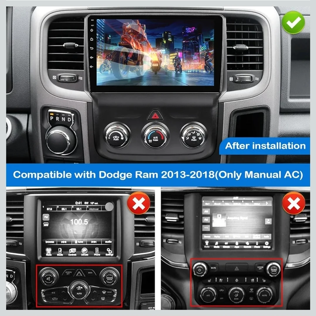 9" Android Car Stereo Dodge RAM 1500 2500 3500 | 2013-18 CarPlay - photo 4