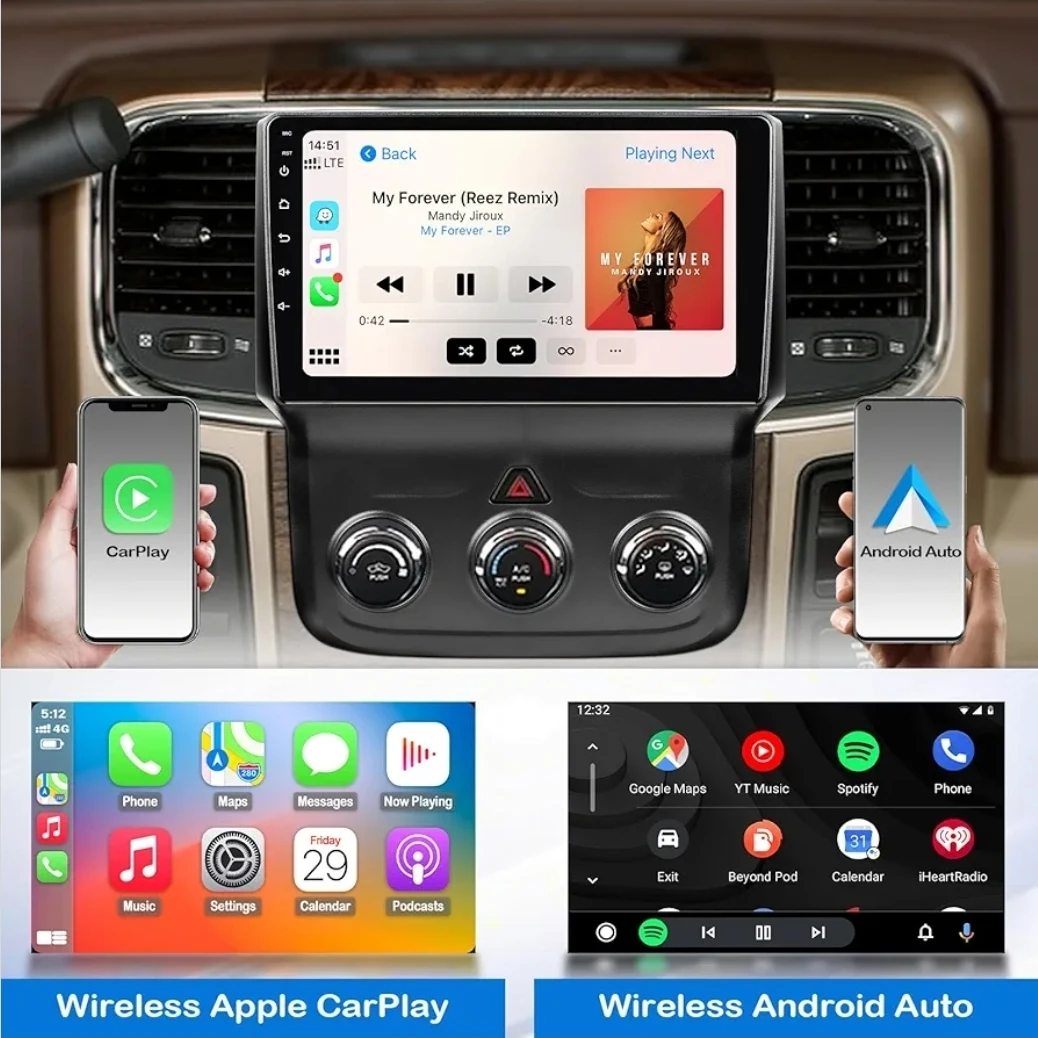 9" Android Car Stereo Dodge RAM 1500 2500 3500 | 2013-18 CarPlay - photo 5