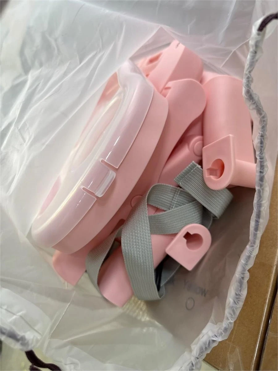 New-->Pink Portable Baby High Chair Booster Seat with Tray - photo 5