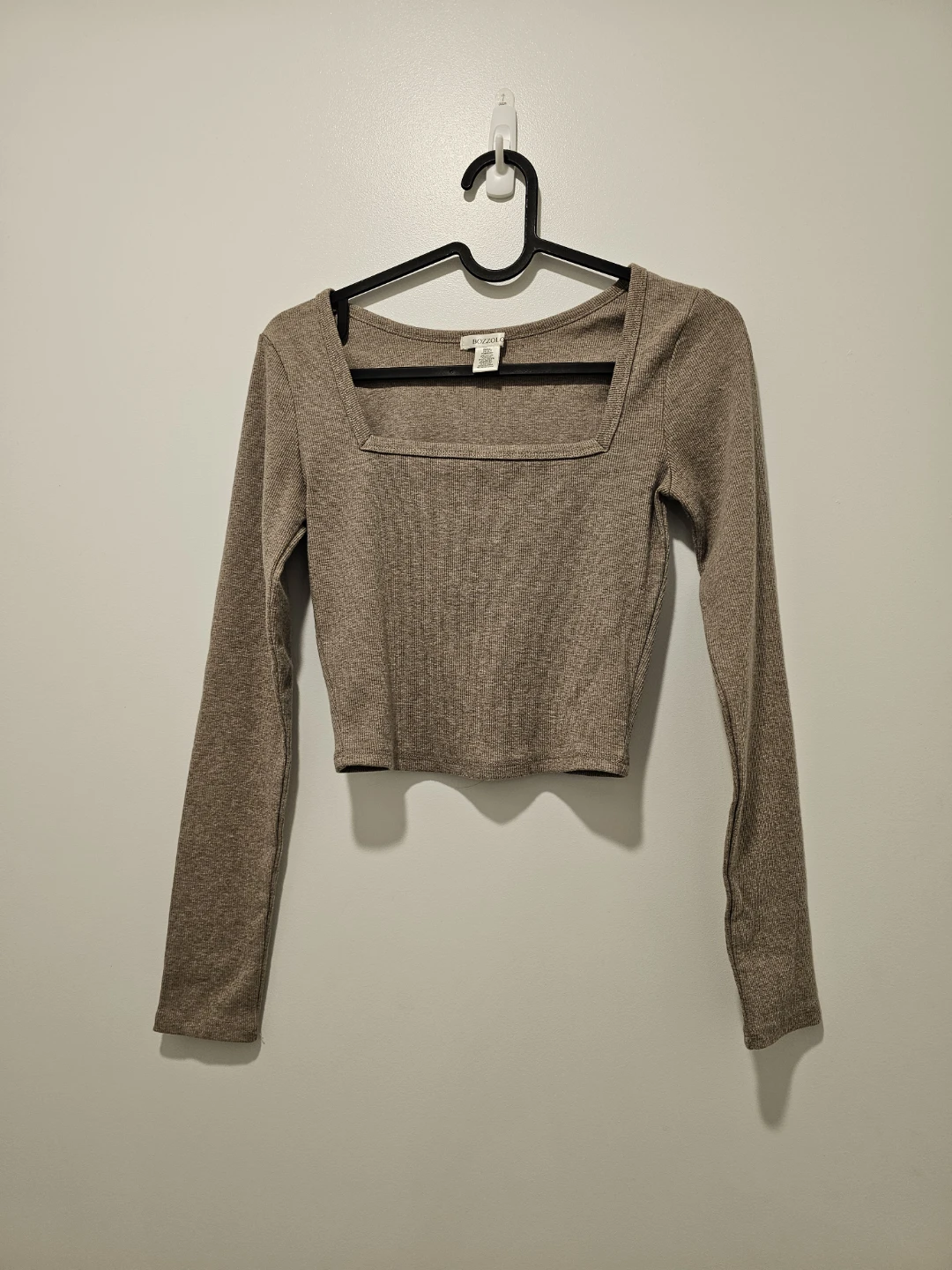 Bozzolo Knit Cropped Long Sleeve Top