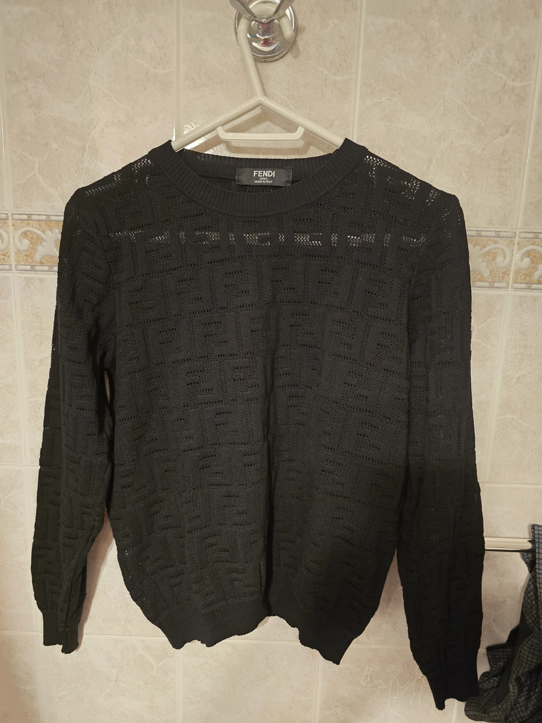 Fendi Black Knit Sweater size L