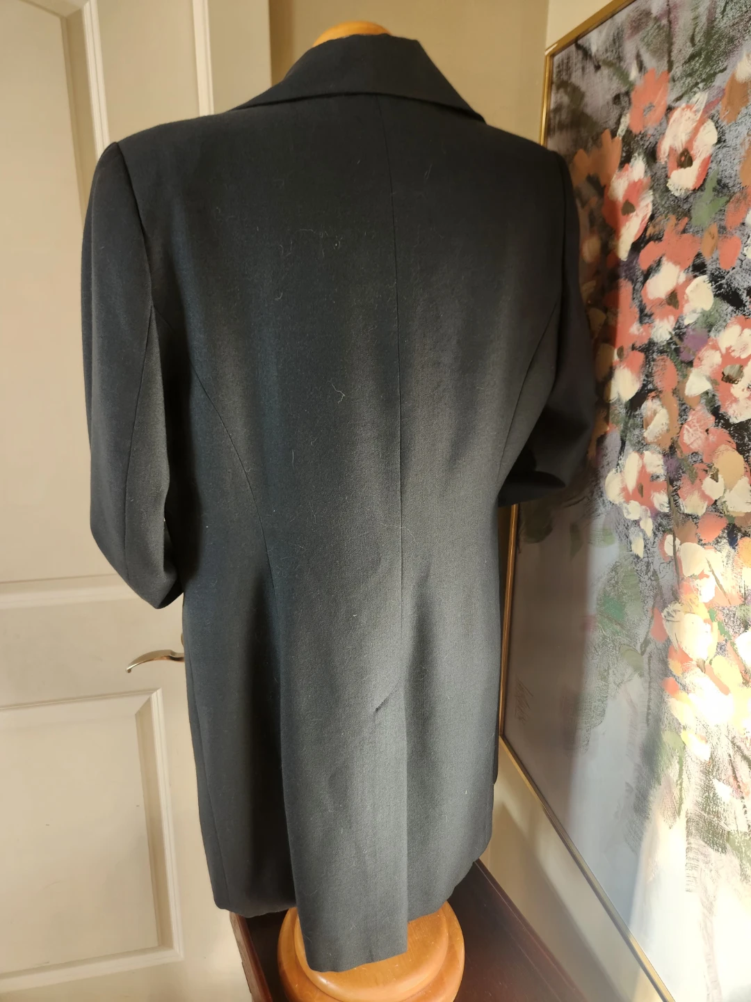 EARLY 90'S Womens Dark TEAL WOOL MAXI COAT Size 16 - photo 2