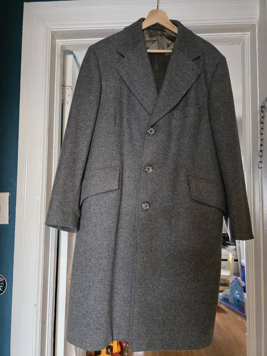 1976 Shiffer-Hillman Eden grey wool coat