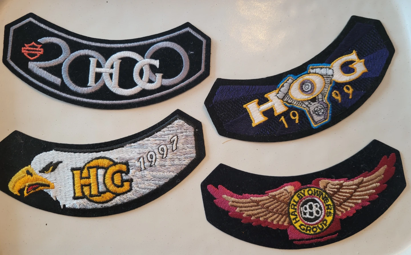 Harley-Davidson HOG Patches (1997, 1998, 1999, 2000)