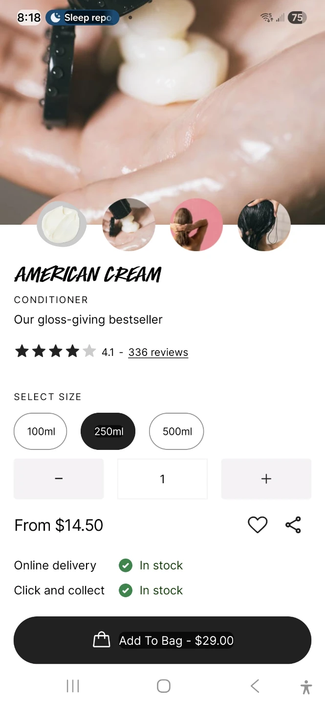 Lush American Cream Hair Conditioner 250ml