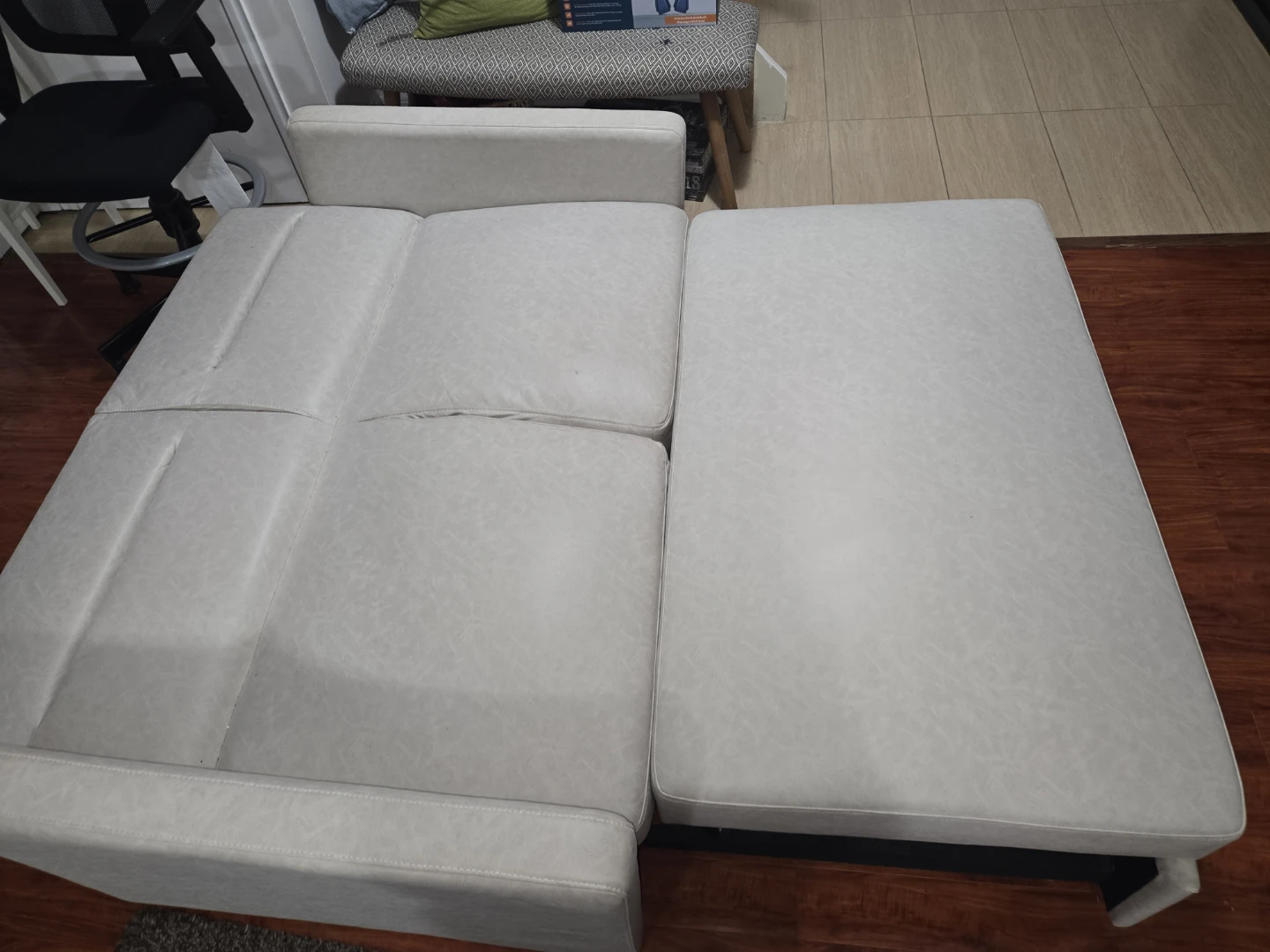 Light Grey Loveseat Sofa Bed - photo 2