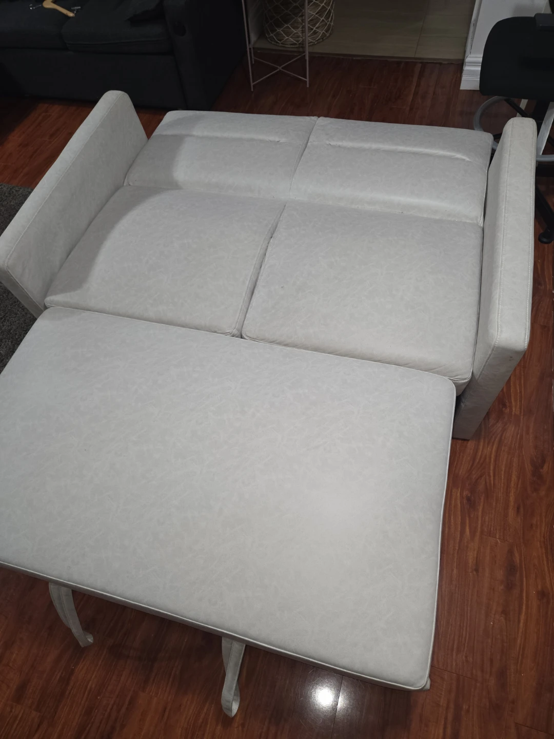 Light Grey Loveseat Sofa Bed - photo 3