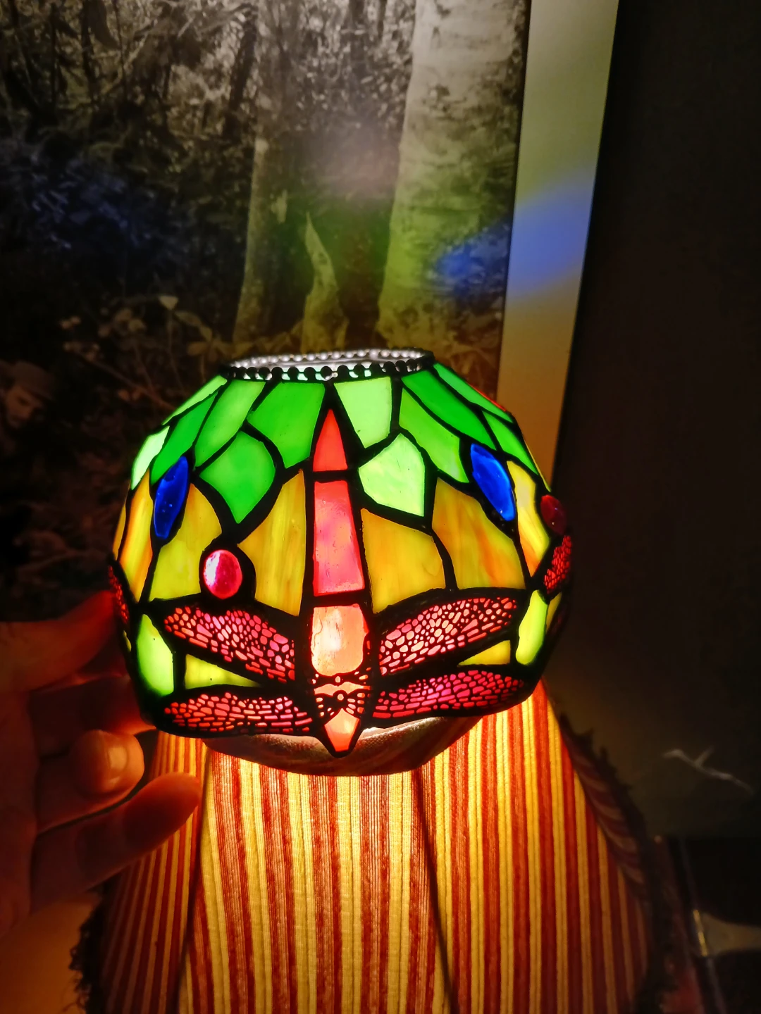 Tiffany Style Stained Glass Lampshade - photo 3