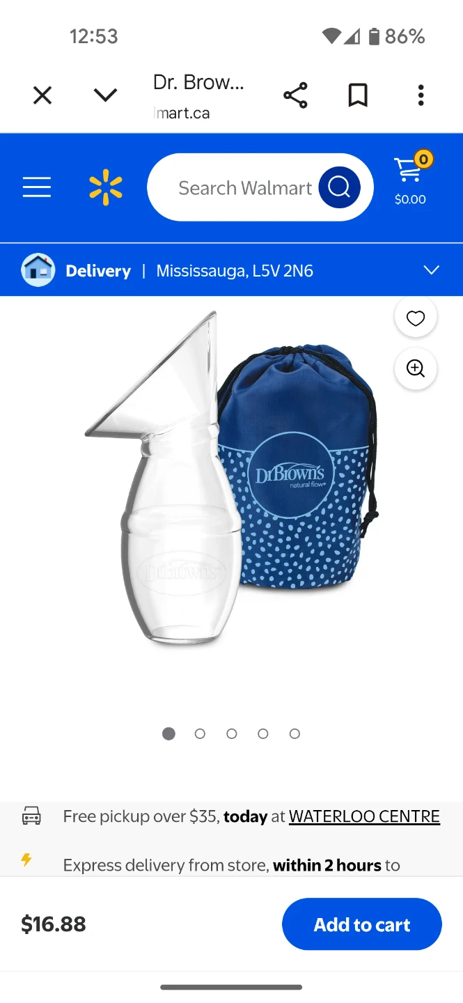 Dr. Brown's Silicone One-Piece Breast Pump