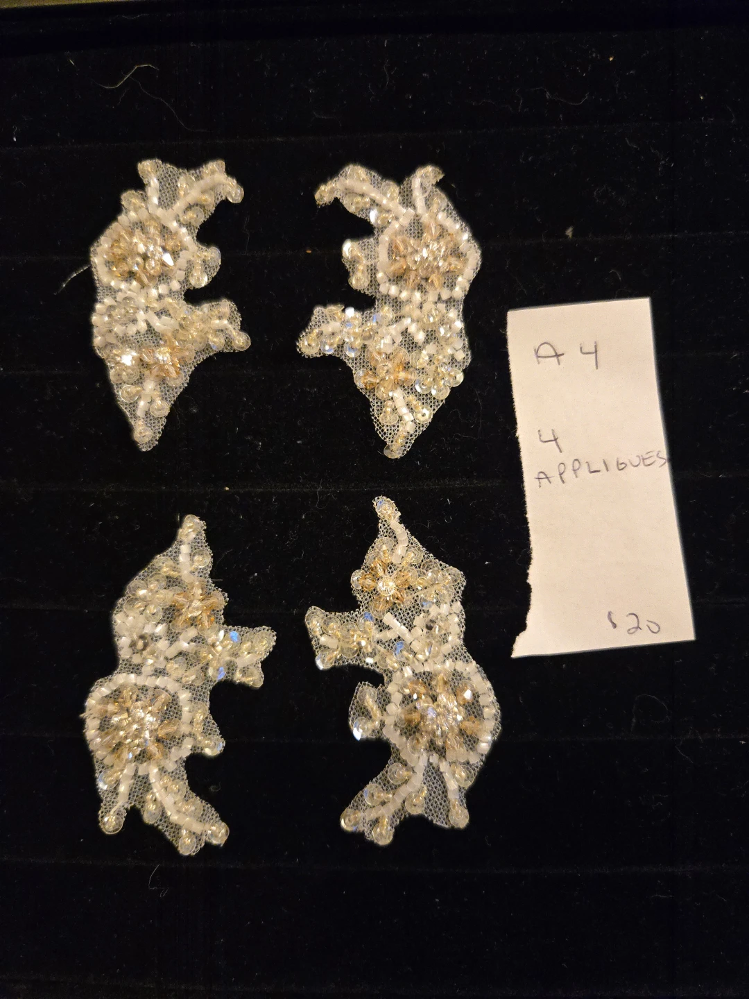 Beaded Appliques - Set of 4
