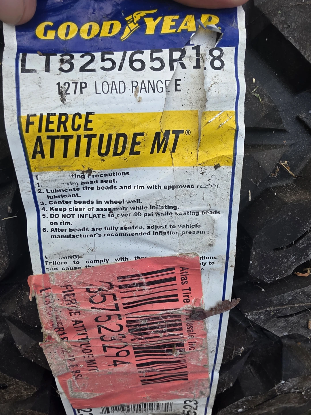 Goodyear Fierce Attitude MT LT325/65R18 Tire