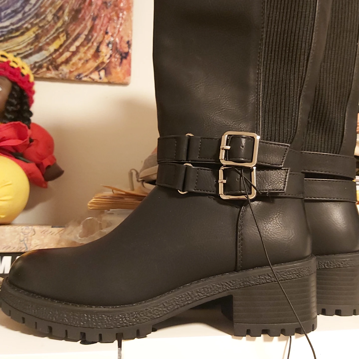 Black Knee-High Boots - Size 6