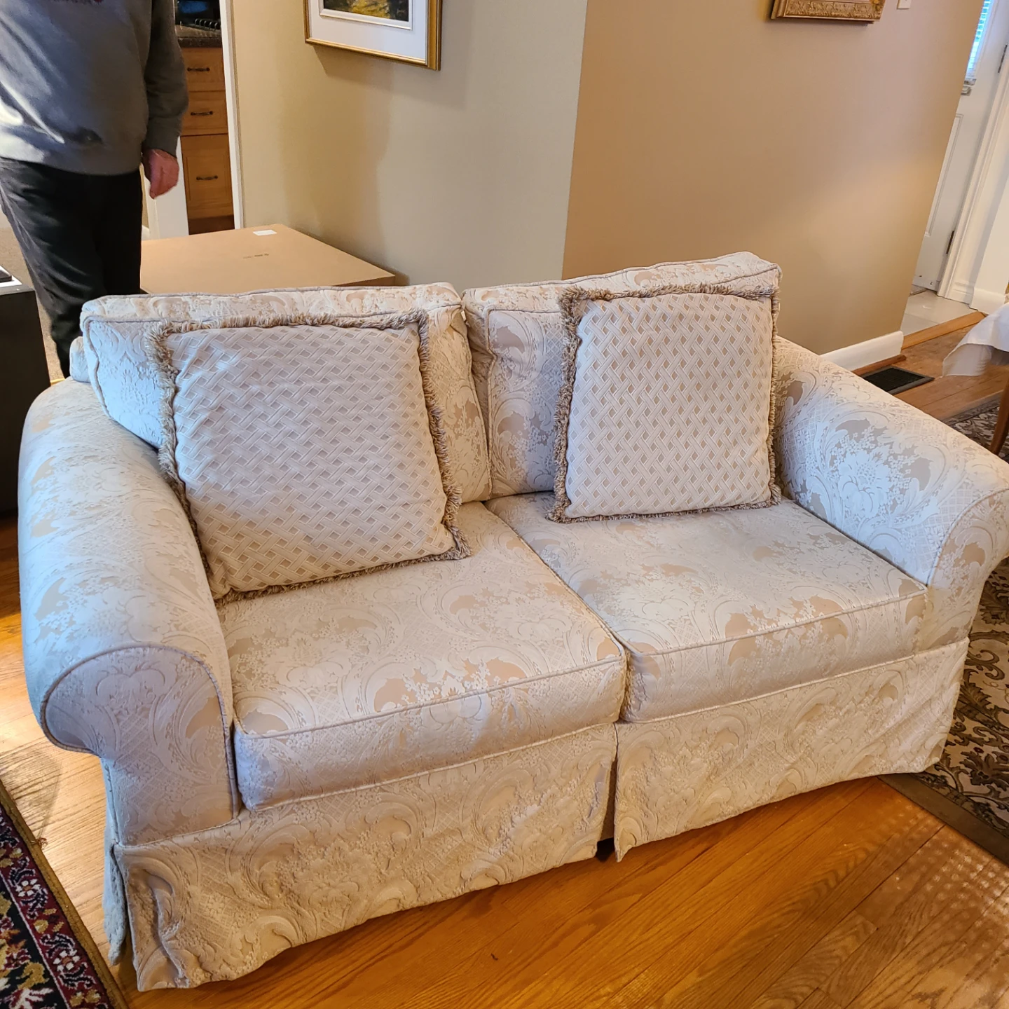 Loveseat Sofa with Decorative Pattern (yes it's free)
