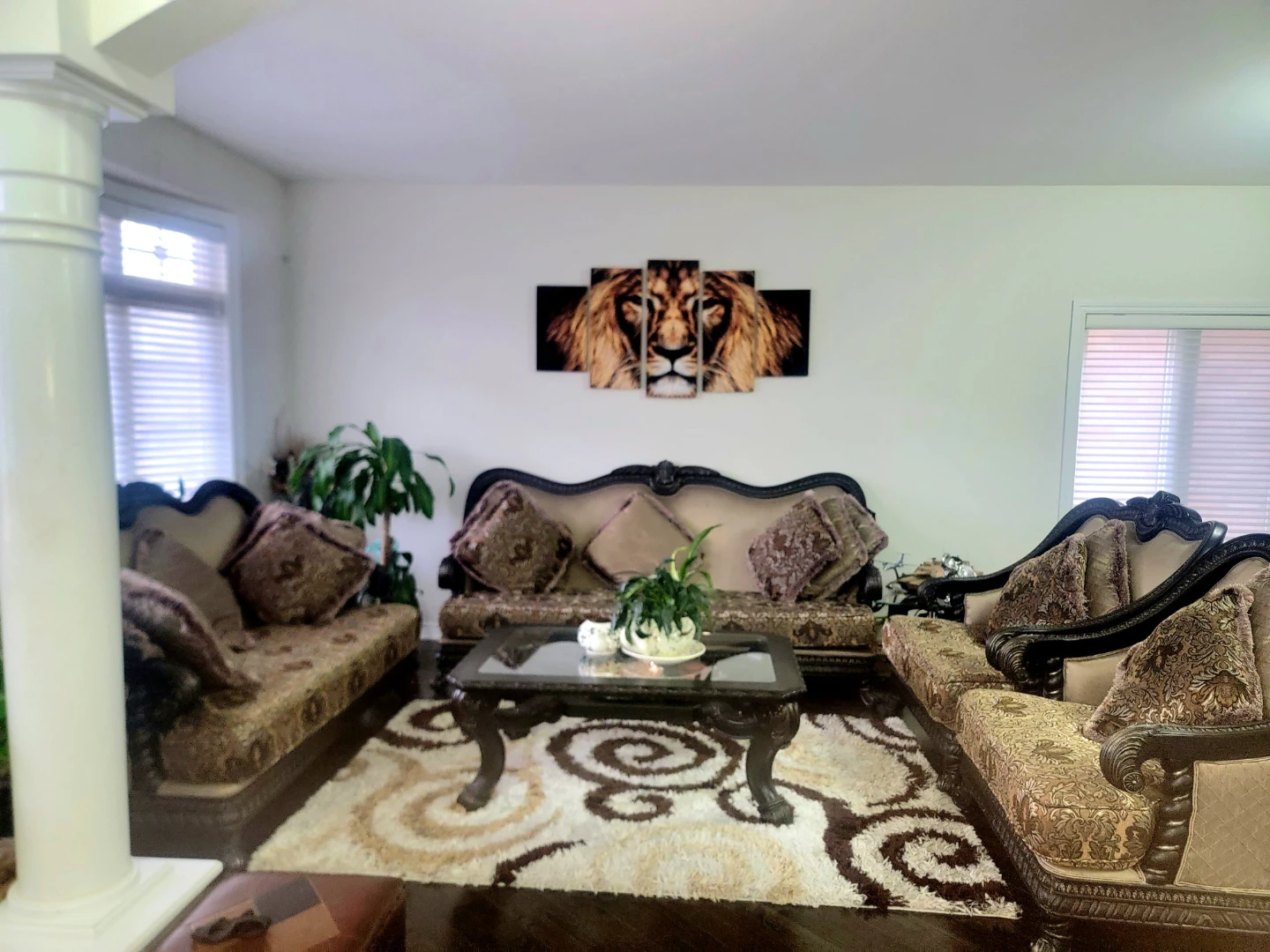 Ornate Sofa and Accent Chairs Set