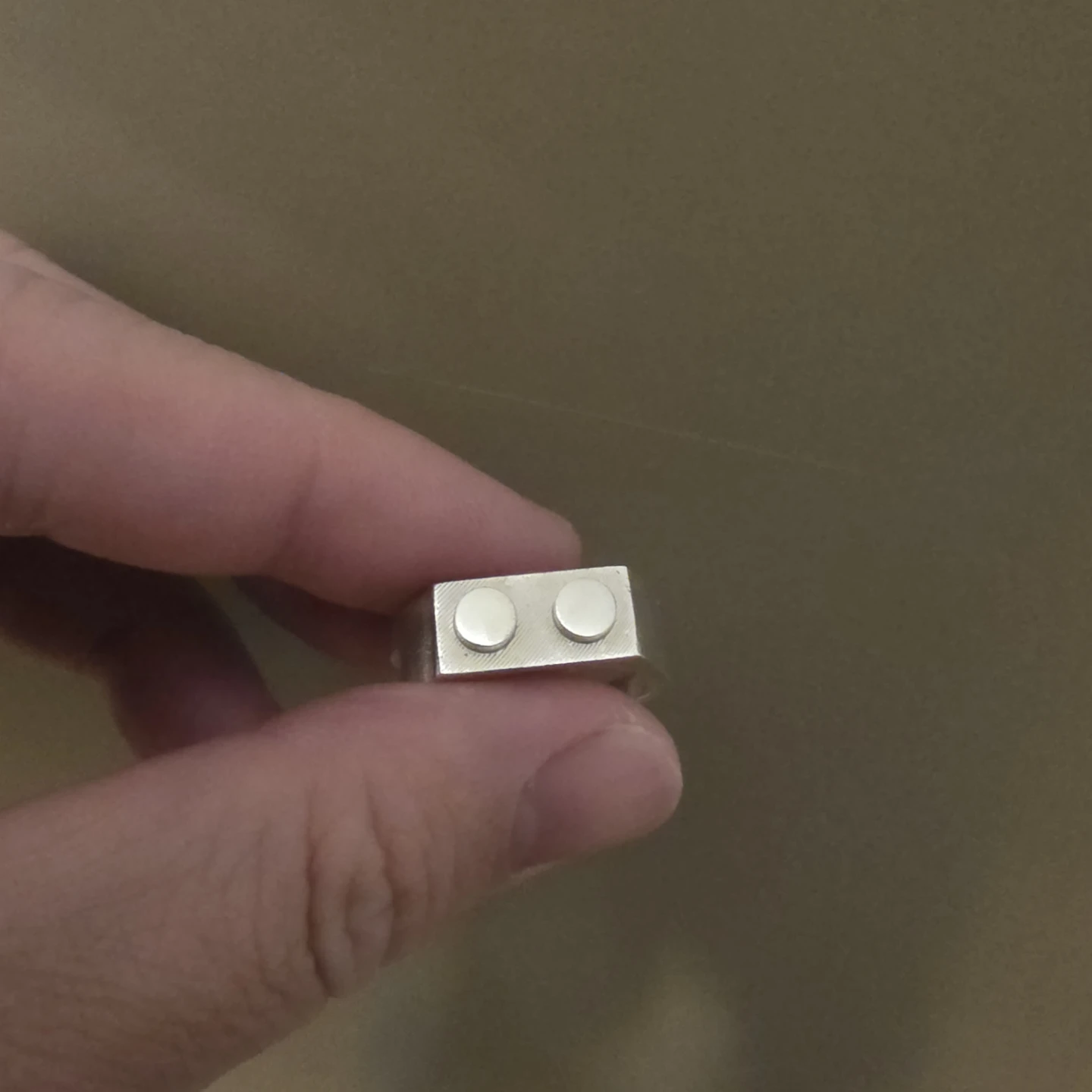 Sterling Silver Ring - Lego Brick Design