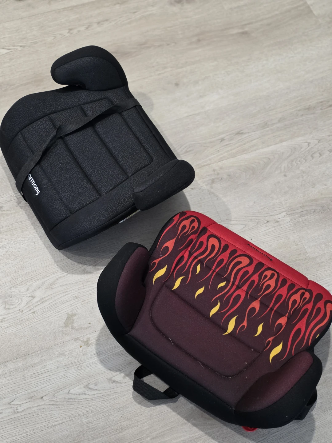 Harmony Kids Booster Seat - Black & Flames Design