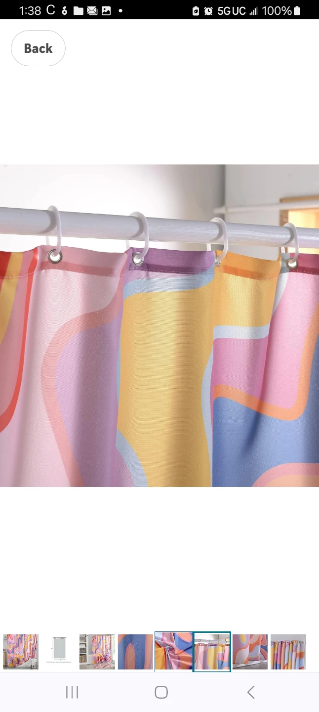 Retro Swirl Shower Curtain 36" x 72" - photo 5