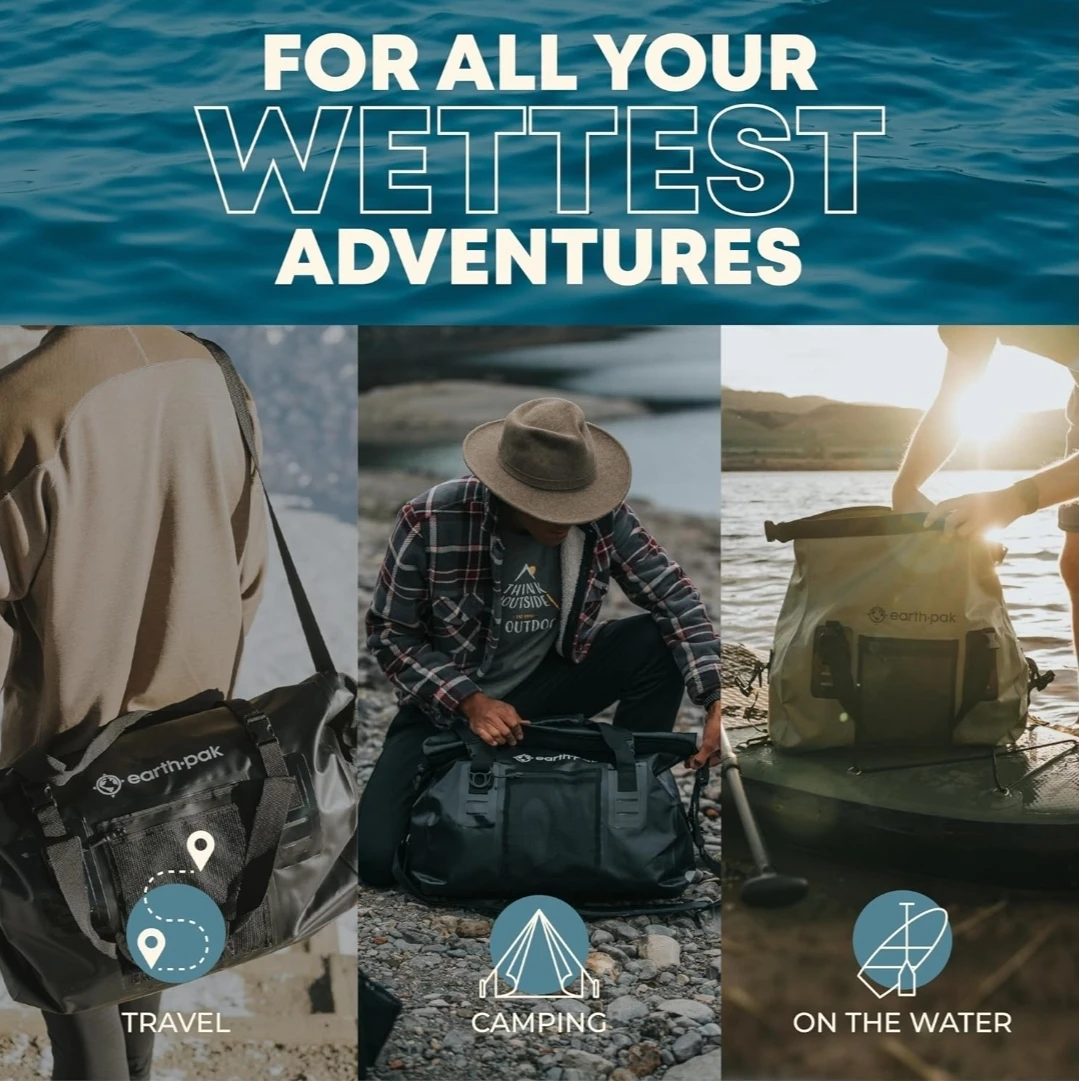 Earth Pak 70L Waterproof Duffel Dry Bag Motorcycle Kayak Boat - photo 4