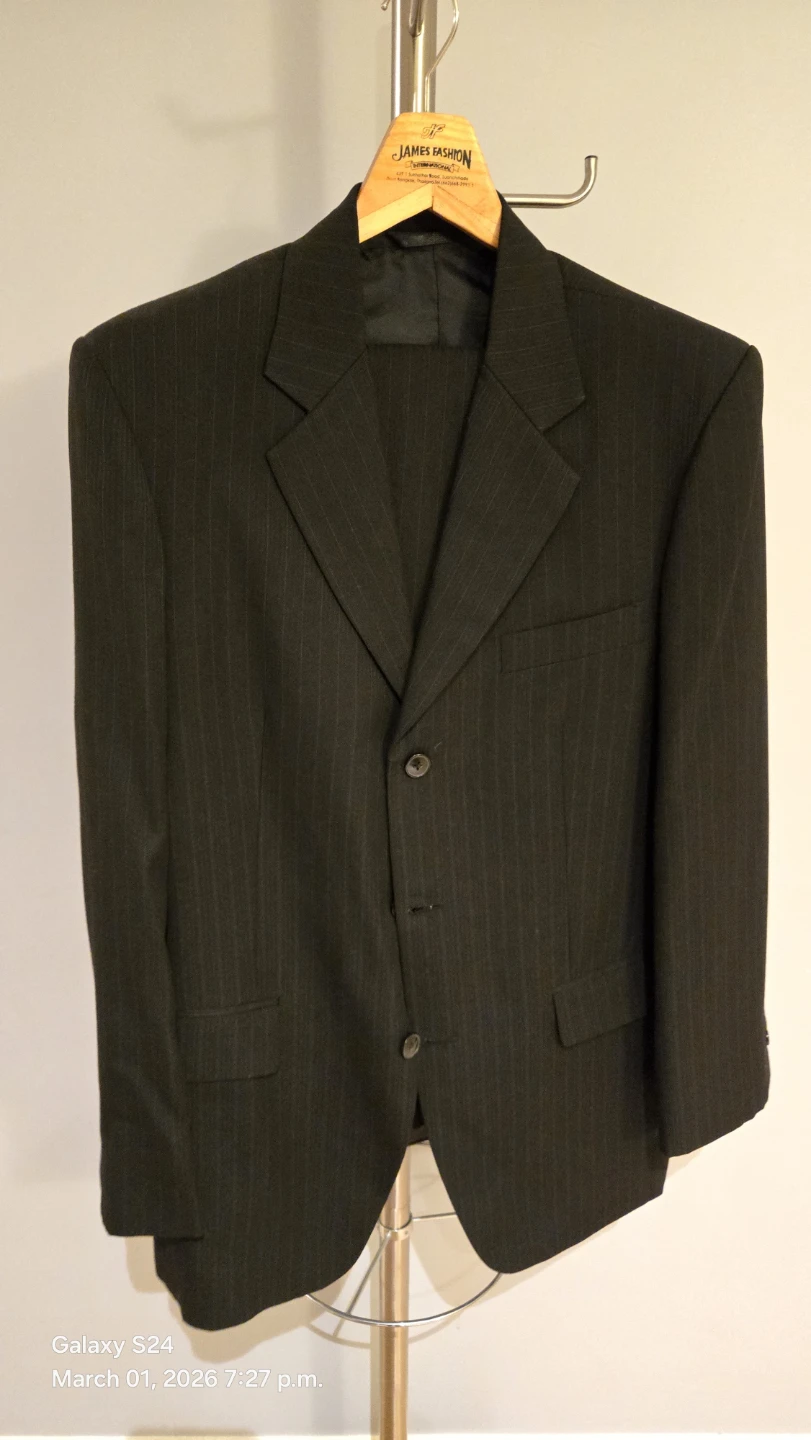 Men's Black Pinstripe Suit and pants