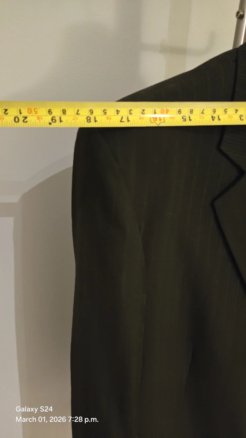 Men's Black Pinstripe Suit and pants - photo 3