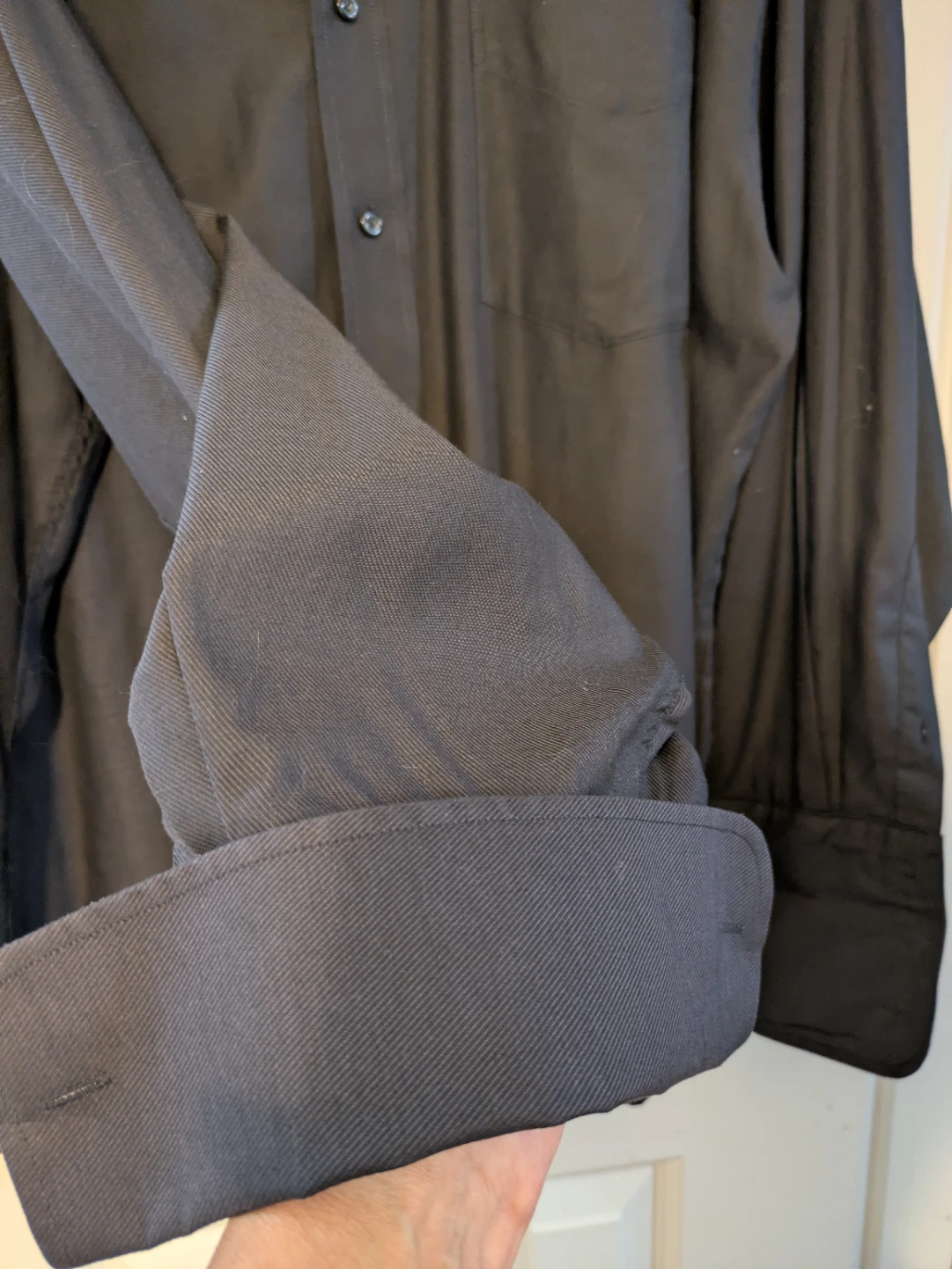 Oscar de la Renta Menswear Black Dress Shirt - 18 1/2 - photo 5