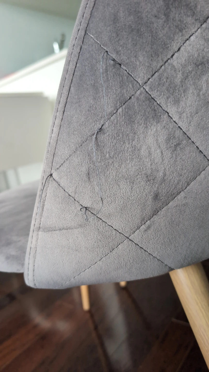 Grey Velvet Dining Chairs - Set of 2 - photo 3
