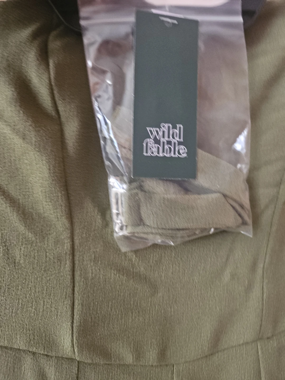 Wild Fable Women's Wide Leg Jumpsuit Olive Green XS - photo 4