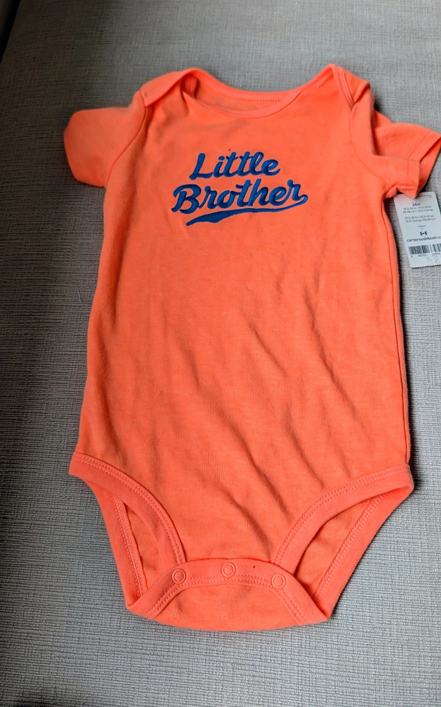 Brand New with Tags Carters OshKosh Little Brother Bodysuit 24M