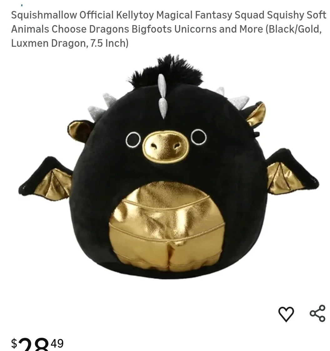 Squishmallows Luxmen Dragon Plush Toy 7.5 Inch