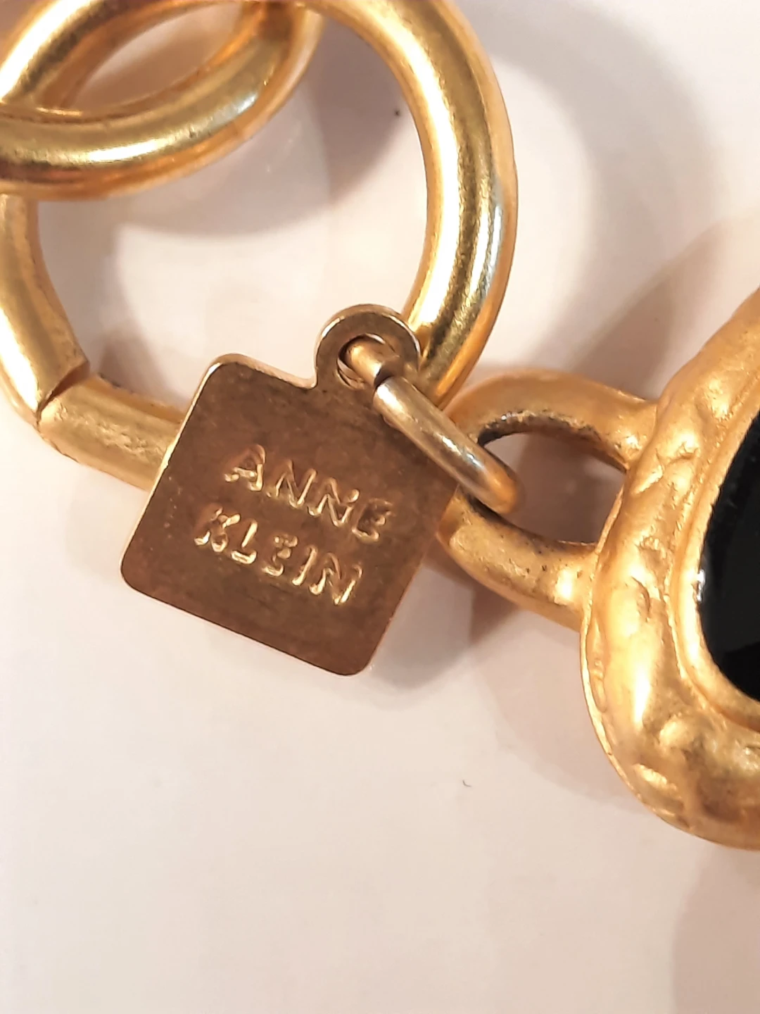 Anne Klein Gold Tone Black Oval Necklace - photo 2