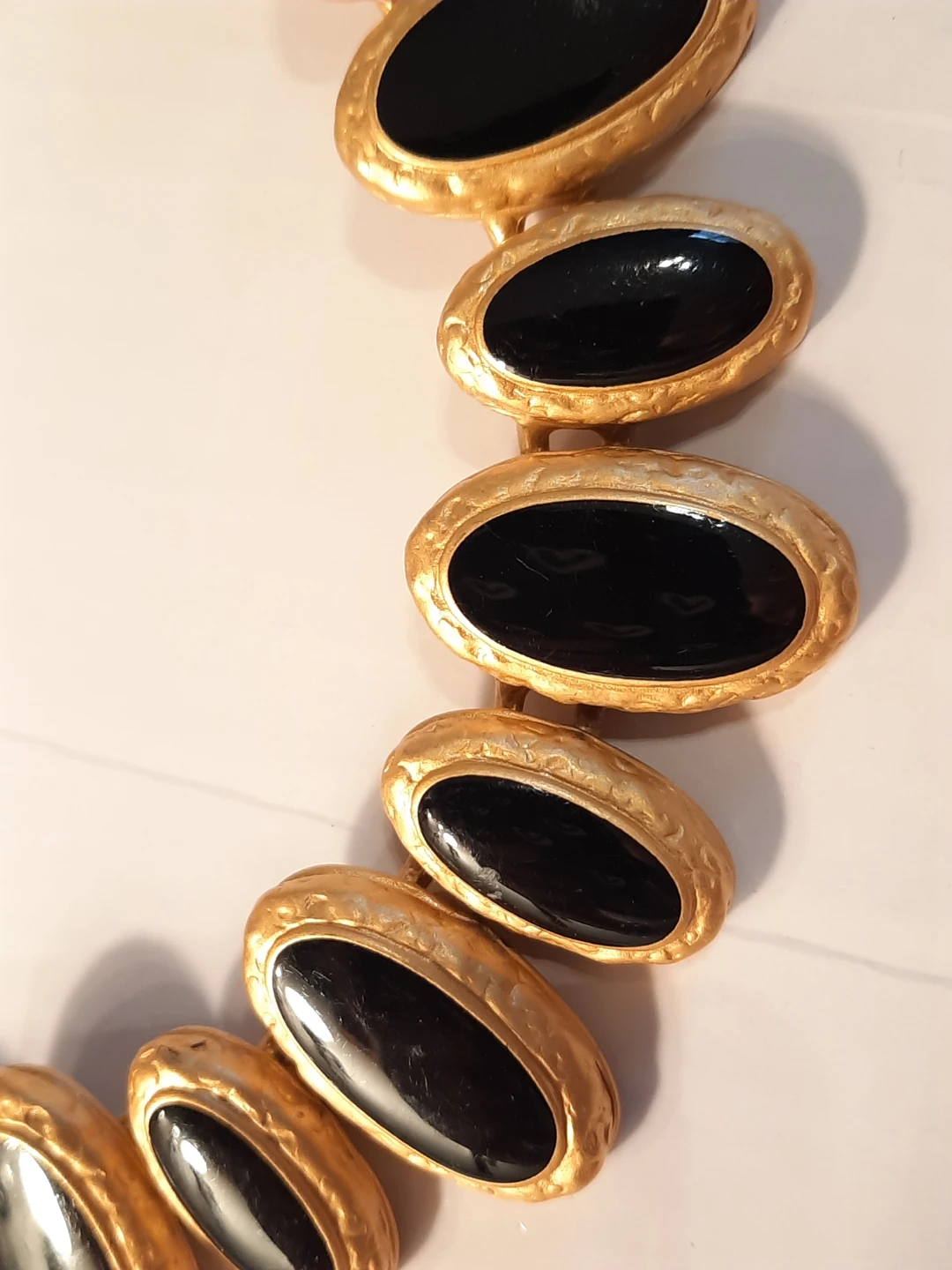 Anne Klein Gold Tone Black Oval Necklace - photo 3