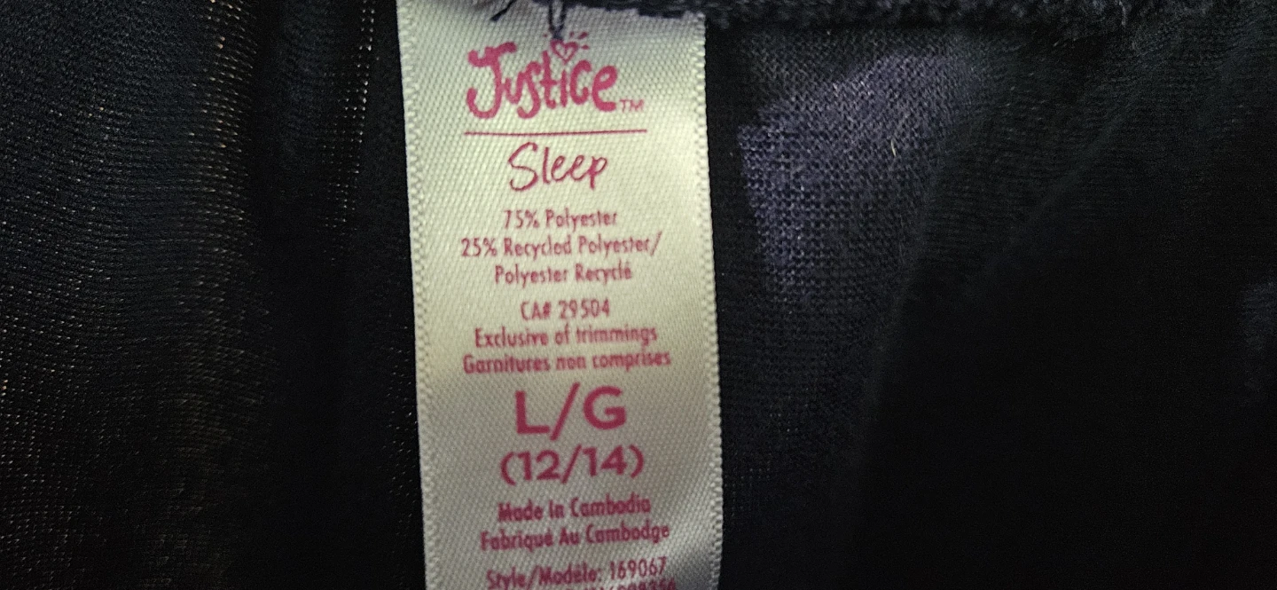 Justice Sleep "Low Key" Pyjama Set Size L/G (12/14) - photo 5