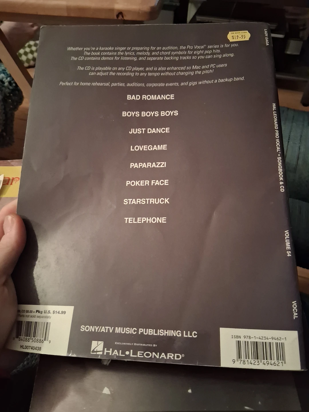 Lady Gaga Pro Vocal Songbook & CD Volume 54 - photo 2