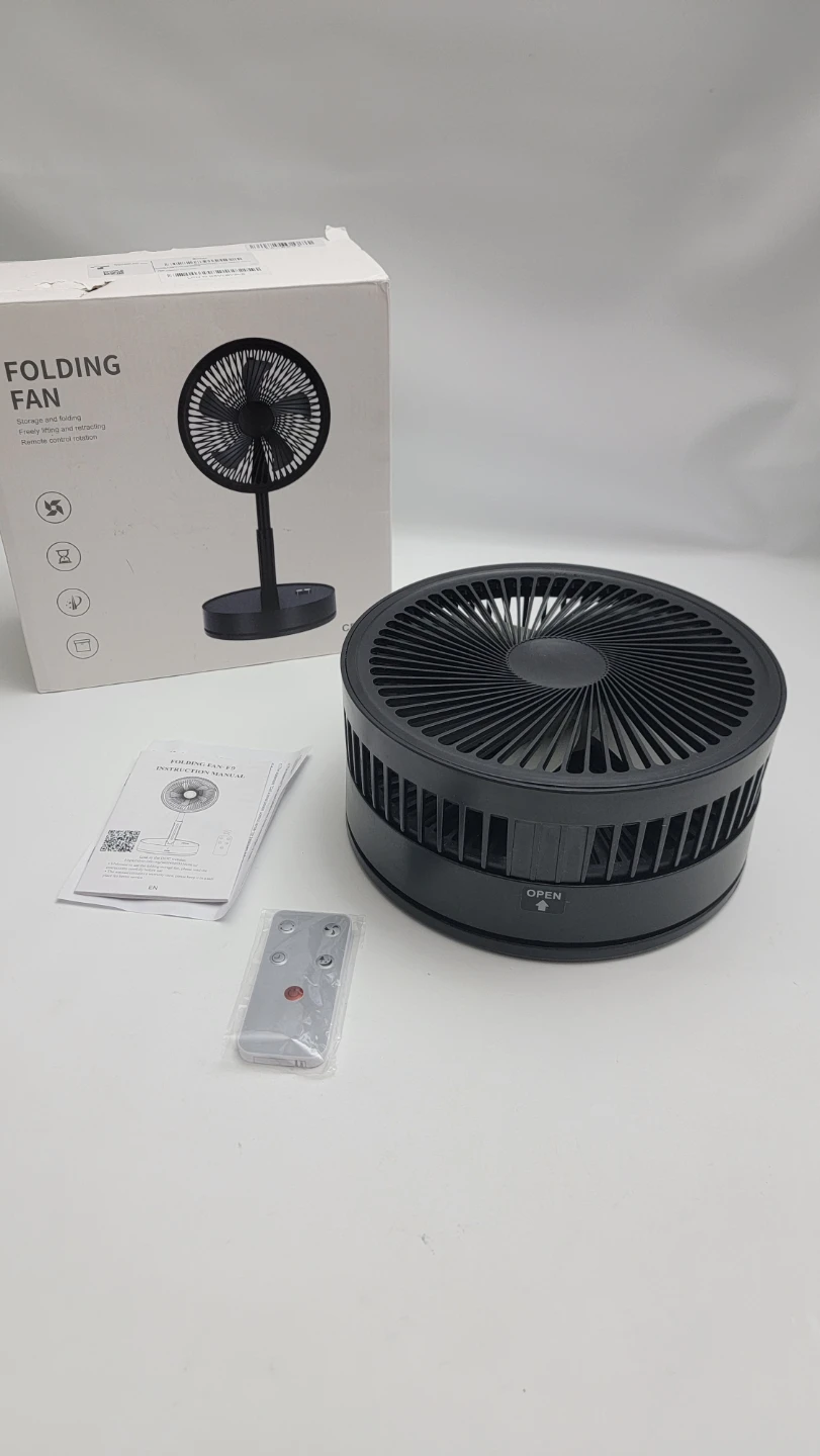 9" Portable Folding Rechargeable Oscillating Fan 7200mAh USB-C - photo 2