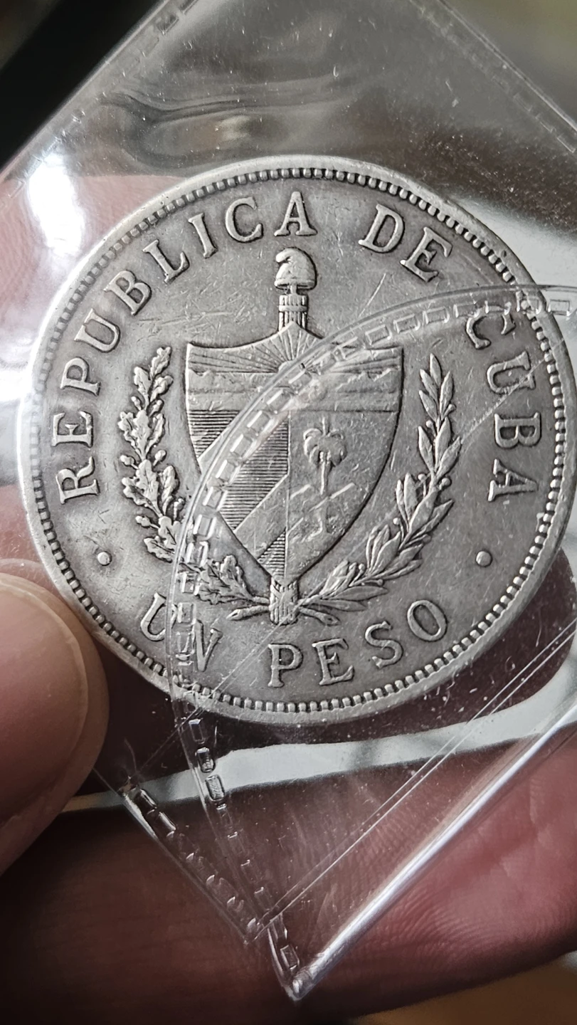 1933 Cuba Silver Un Peso Coin