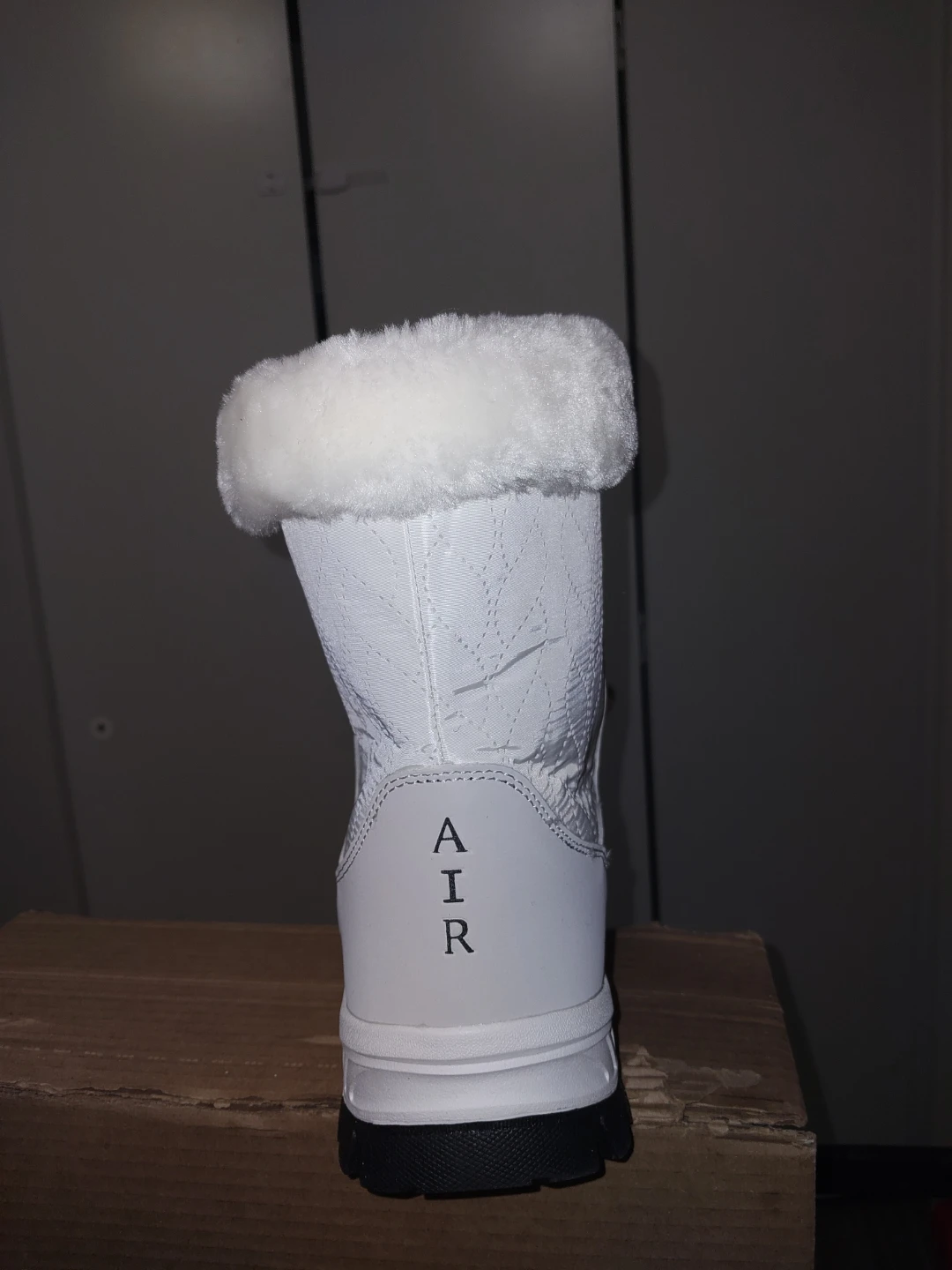 White Women's Winter Boots with Fur Trim - photo 2
