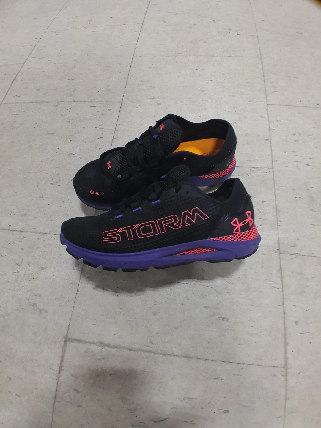 Under Armour "Storm" Running Shoes - Black/Purple 8