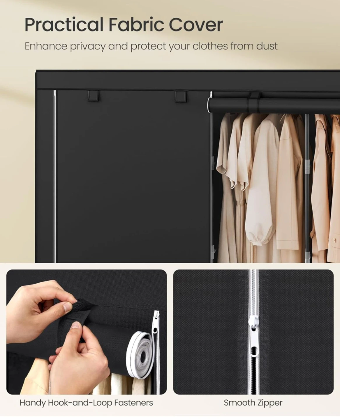 SONGMICS Portable Clothes Closet Wardrobe - photo 5