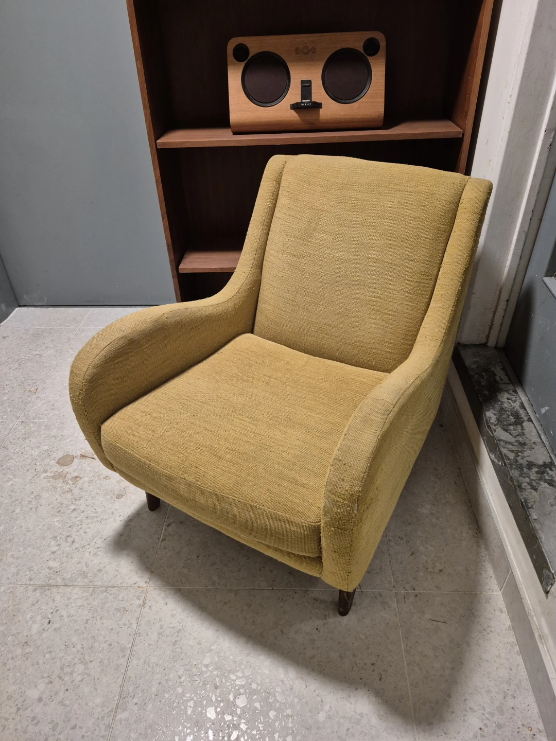 Mid Century Modern Yellow Accent Chair - photo 2