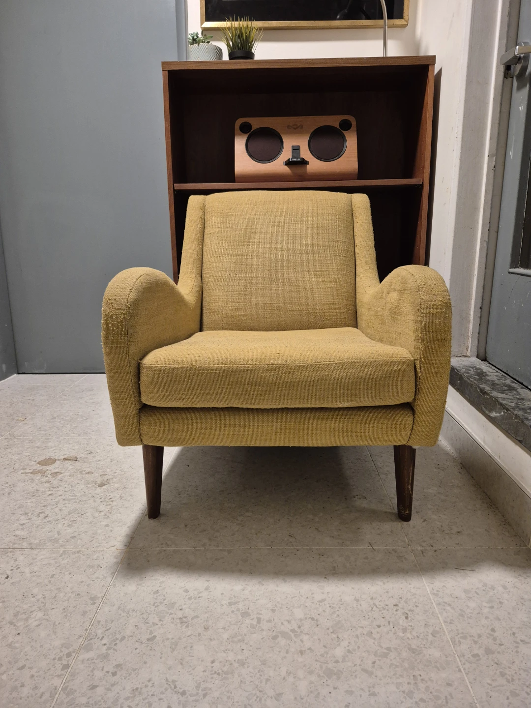 Mid Century Modern Yellow Accent Chair - photo 3