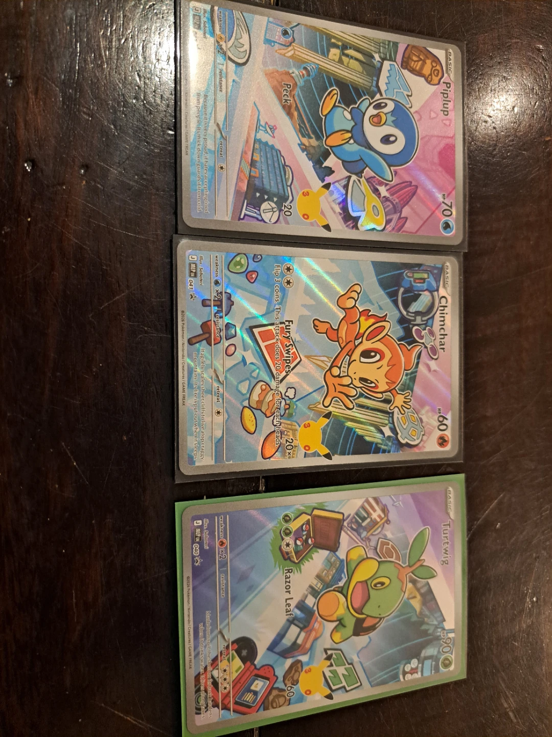 Pokemon TGC first partner - Piplup, Chimchar, Turtwig