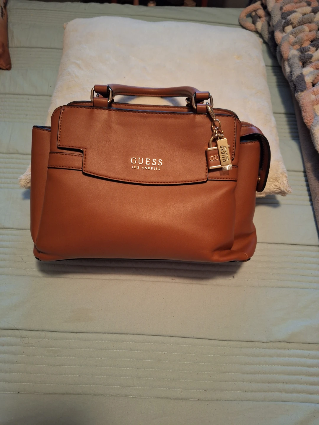 Guess Brown Satchel Handbag