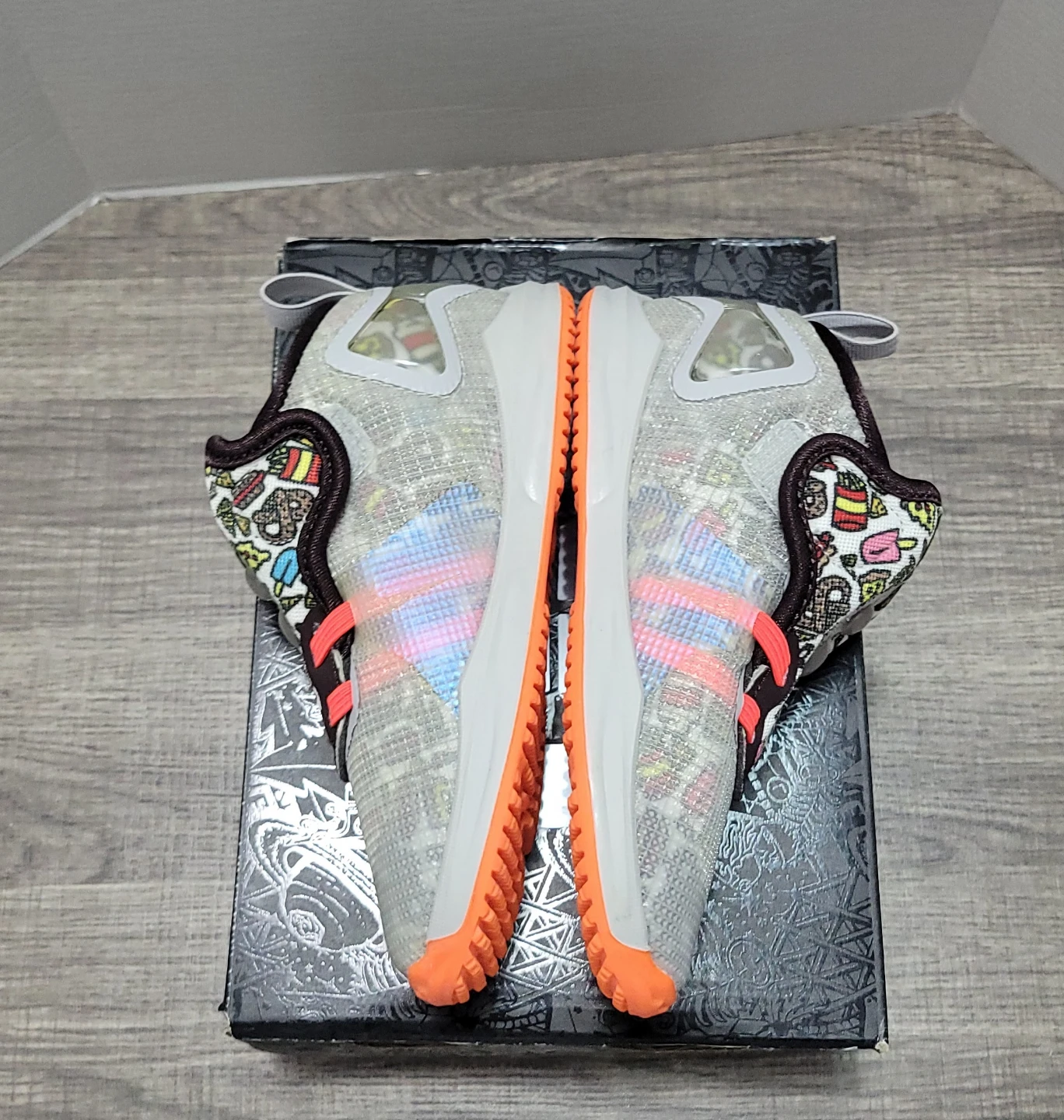 Nike LeBron XIX TD "Grey Fog/Roma Green" Toddler Shoes 10c - photo 4