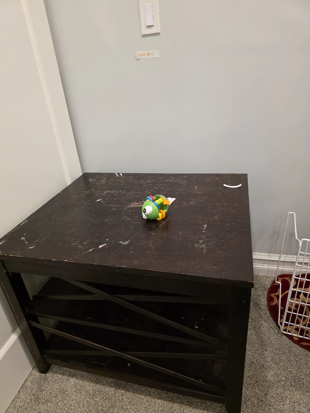 Dark Brown Coffee Table with Storage