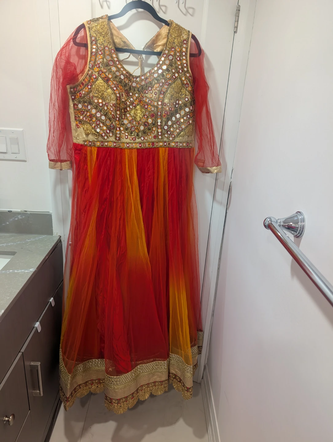 Heavy Designer Anarkali Suit (Full Set) – Size M-X- Large