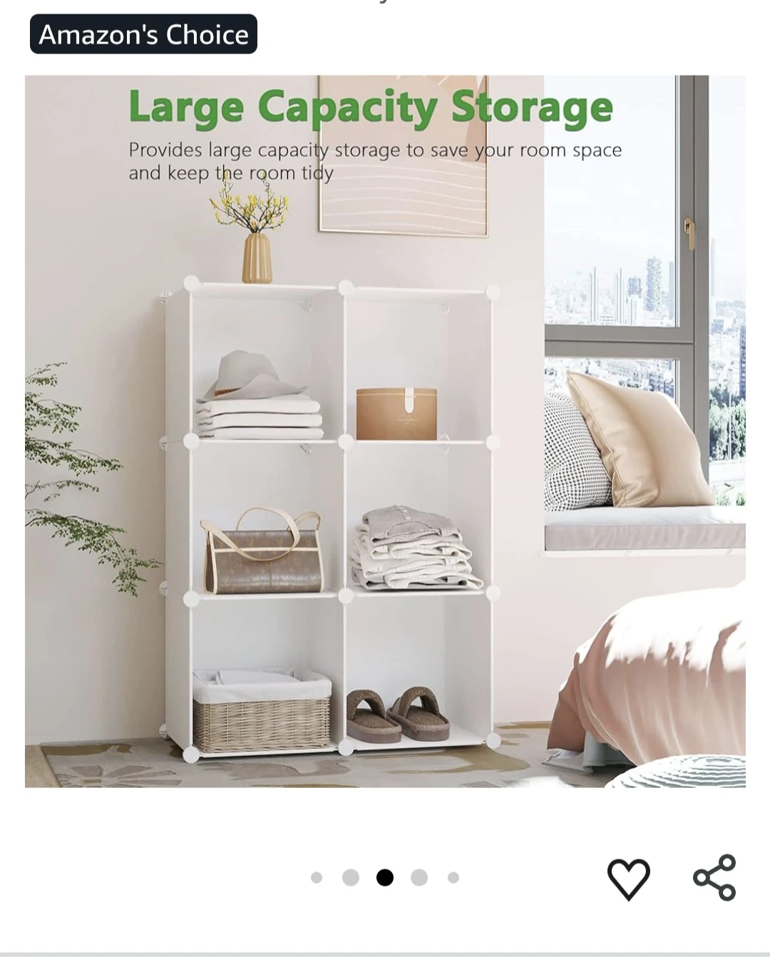 White Cube Organizer Shelf Unit