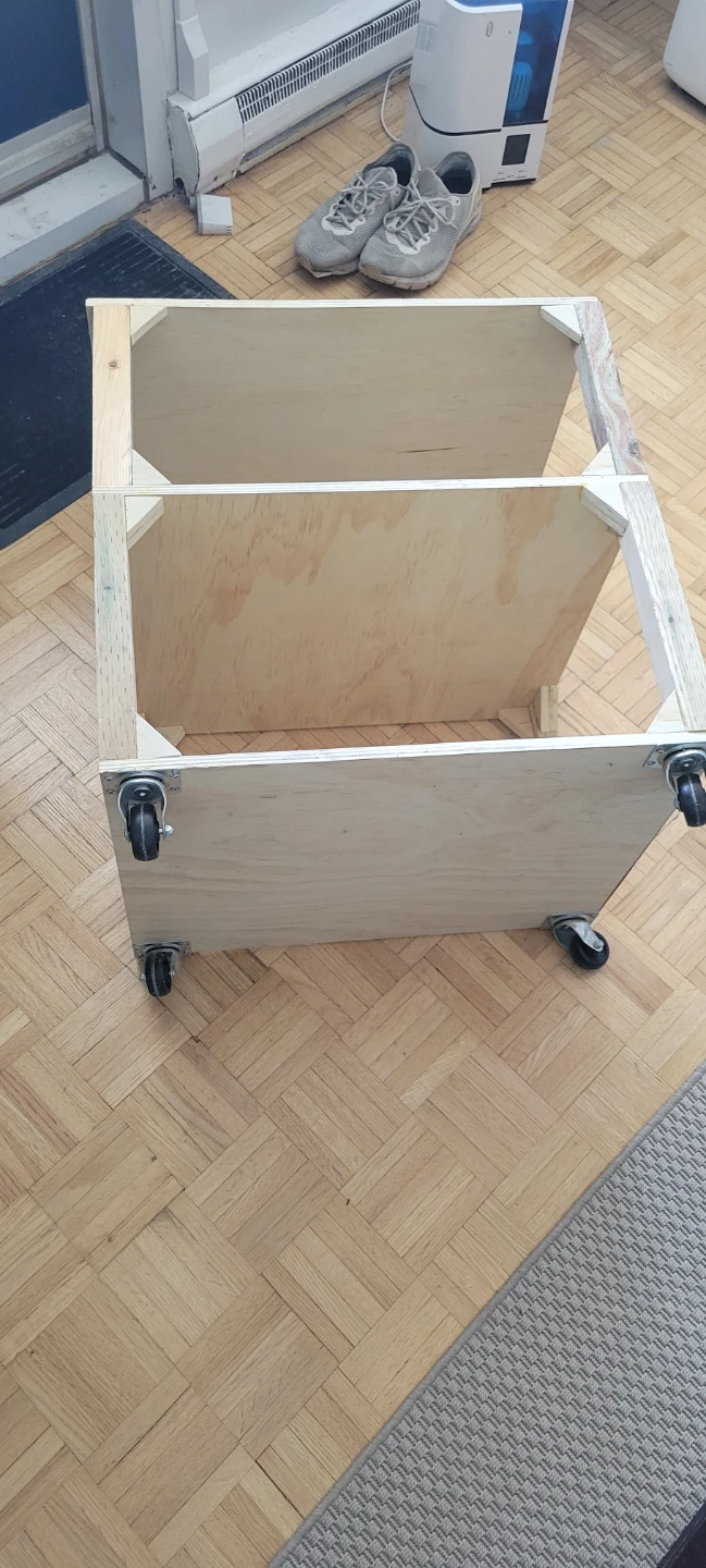 Wooden Rolling Cart with 3 Shelves - photo 3