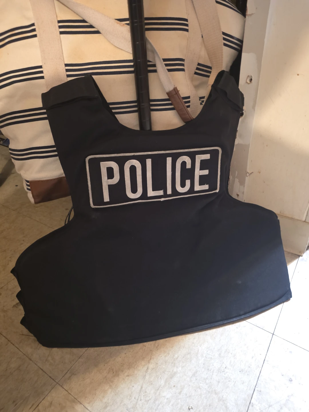 Black Police Tactical Vest with MOLLE System